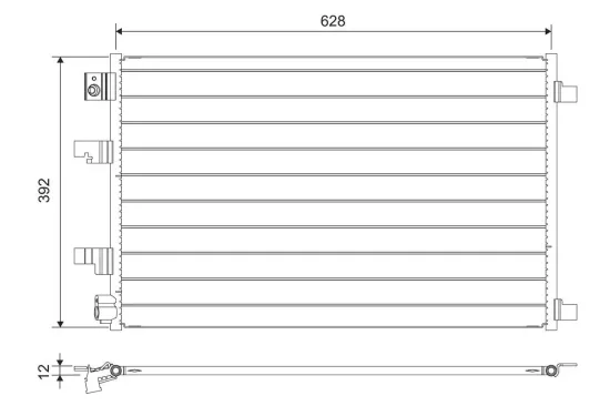 Kondensator, Klimaanlage VALEO 822744 Bild Kondensator, Klimaanlage VALEO 822744
