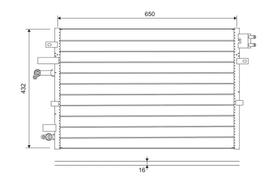Kondensator, Klimaanlage VALEO 822745 Bild Kondensator, Klimaanlage VALEO 822745