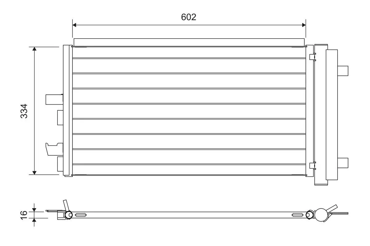 Kondensator, Klimaanlage VALEO 822752 Bild Kondensator, Klimaanlage VALEO 822752