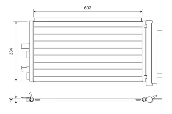 Kondensator, Klimaanlage VALEO 822752 Bild Kondensator, Klimaanlage VALEO 822752