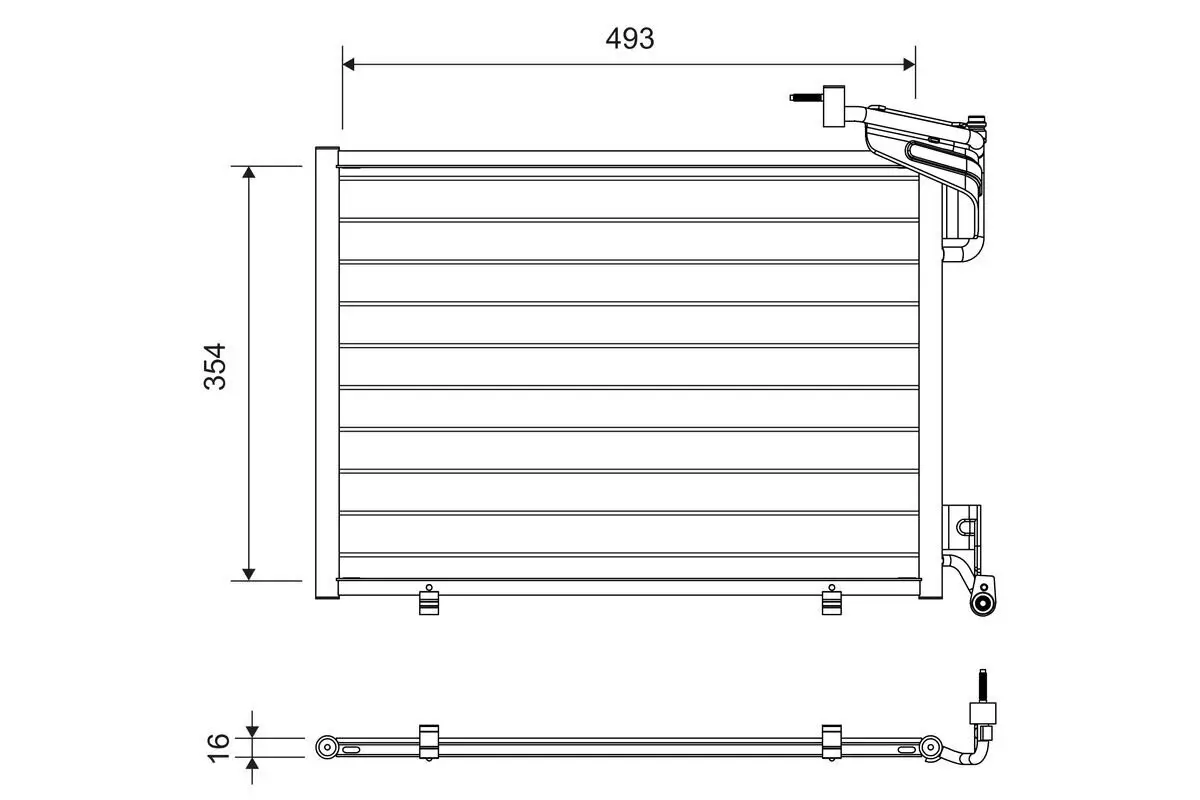 Kondensator, Klimaanlage VALEO 822762
