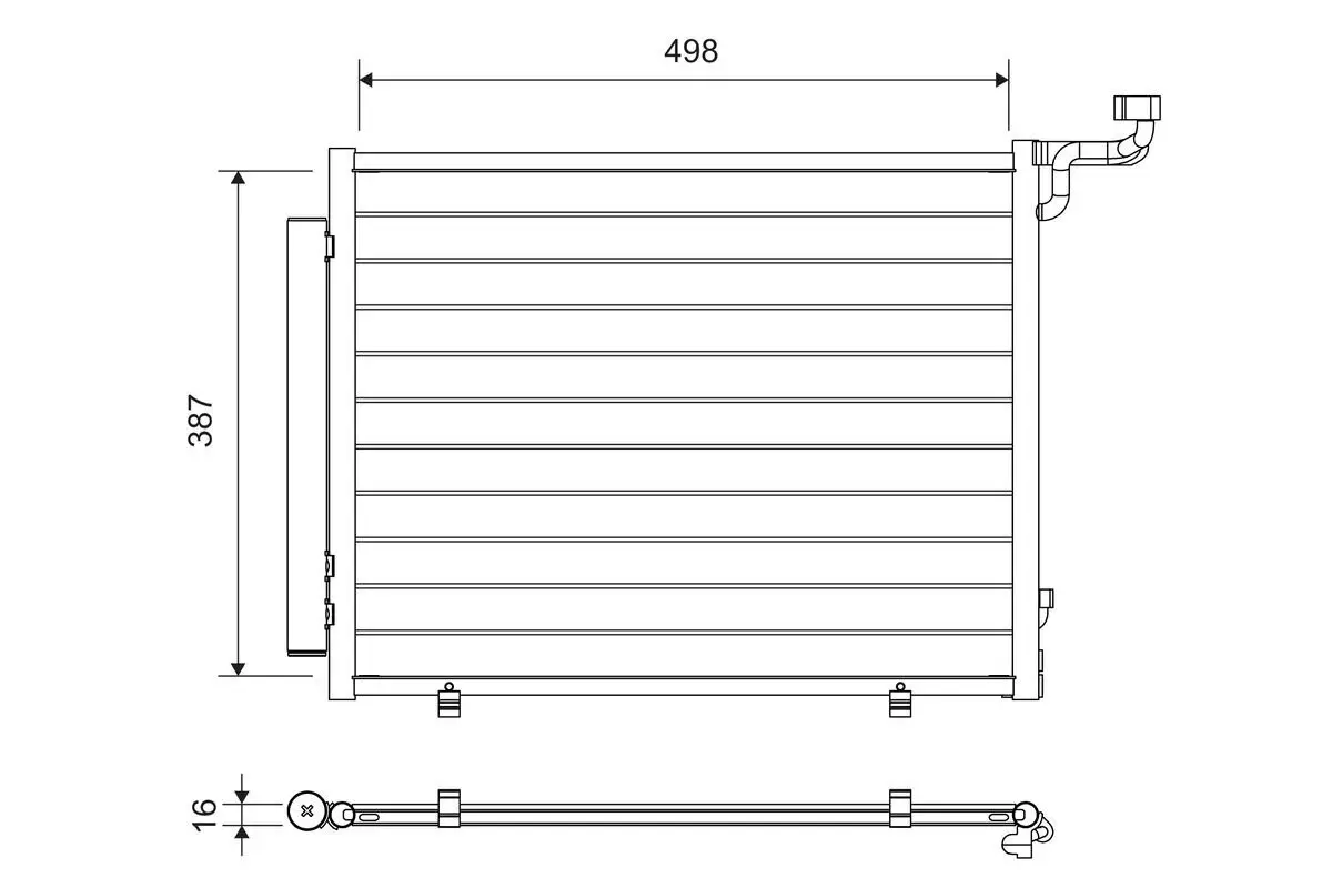 Kondensator, Klimaanlage VALEO 822763