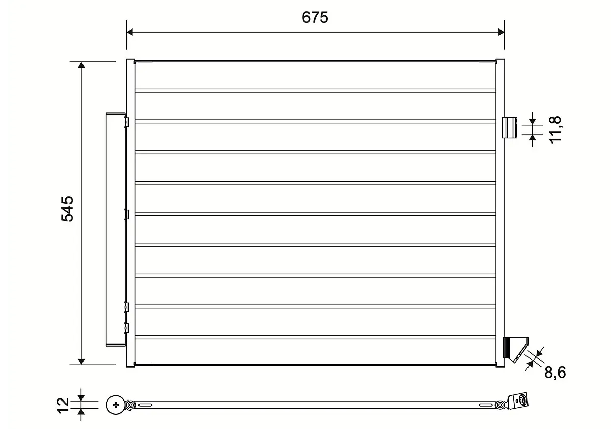 Kondensator, Klimaanlage VALEO 822768