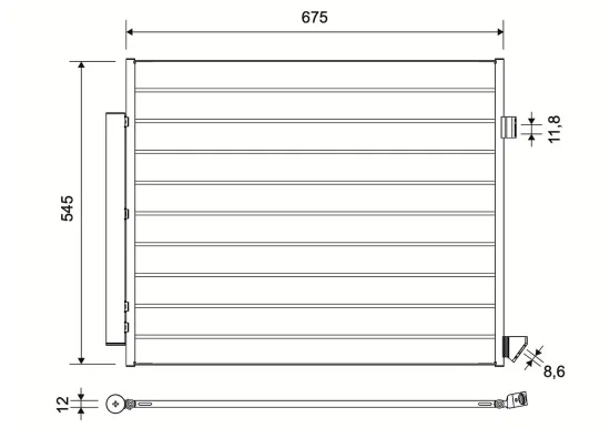 Kondensator, Klimaanlage VALEO 822768 Bild Kondensator, Klimaanlage VALEO 822768