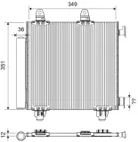 Kondensator, Klimaanlage VALEO 822804