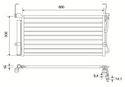 Kondensator, Klimaanlage VALEO 822820