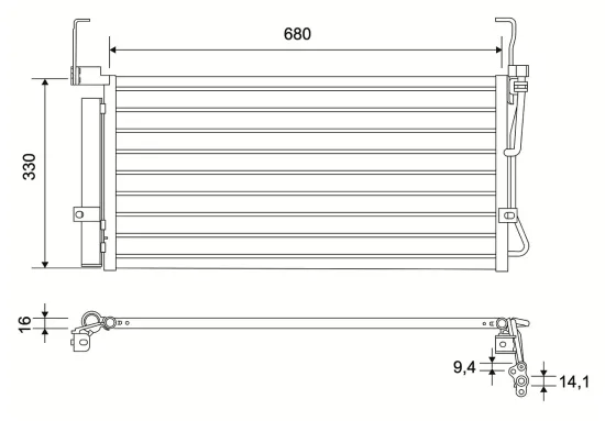 Kondensator, Klimaanlage VALEO 822820 Bild Kondensator, Klimaanlage VALEO 822820