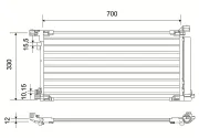 Kondensator, Klimaanlage VALEO 822834