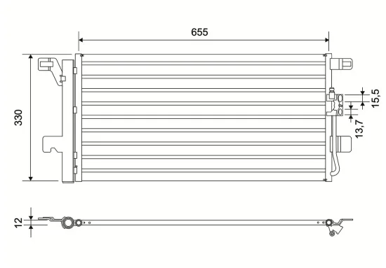 Kondensator, Klimaanlage VALEO 822838 Bild Kondensator, Klimaanlage VALEO 822838