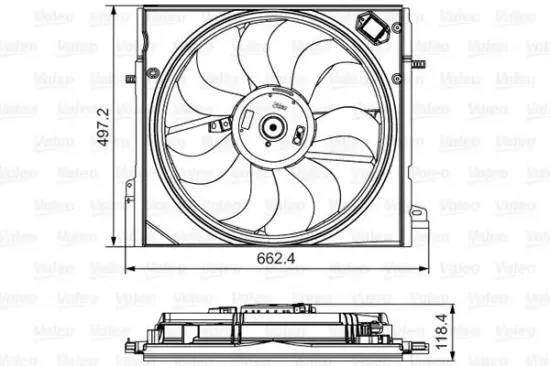 Lüfter, Motorkühlung VALEO 696583 Bild Lüfter, Motorkühlung VALEO 696583