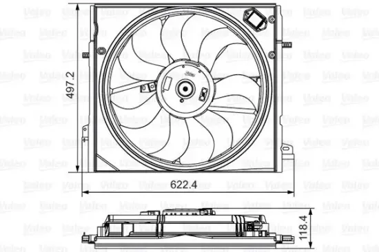 Lüfter, Motorkühlung VALEO 698582 Bild Lüfter, Motorkühlung VALEO 698582