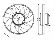 Lüfter, Motorkühlung 12 V VALEO 696083