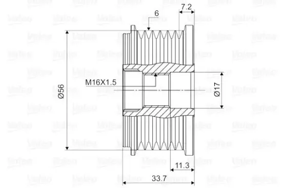 Generatorfreilauf VALEO 588104 Bild Generatorfreilauf VALEO 588104