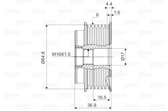 Generatorfreilauf VALEO 588107 Bild Generatorfreilauf VALEO 588107
