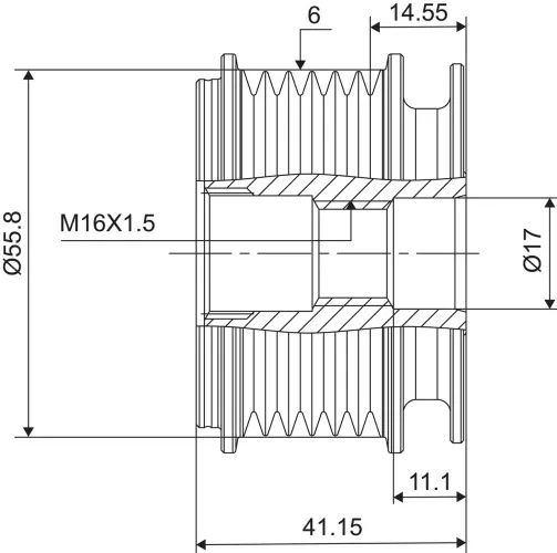 Generatorfreilauf VALEO 588001 Bild Generatorfreilauf VALEO 588001
