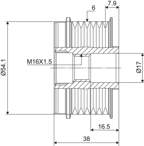 Generatorfreilauf VALEO 588006 Bild Generatorfreilauf VALEO 588006