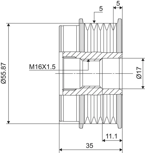Generatorfreilauf VALEO 588008 Bild Generatorfreilauf VALEO 588008