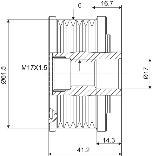 Generatorfreilauf VALEO 588009 Bild Generatorfreilauf VALEO 588009