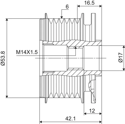 Generatorfreilauf VALEO 588011 Bild Generatorfreilauf VALEO 588011