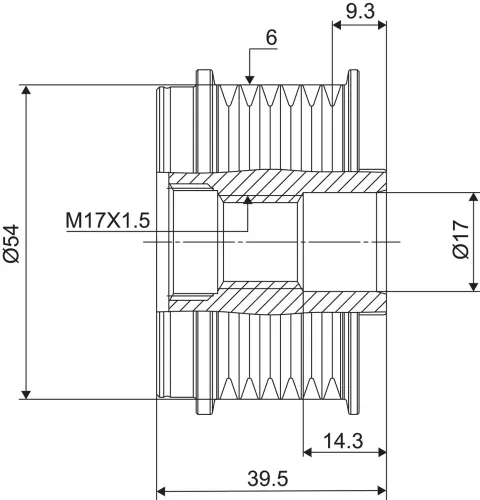 Generatorfreilauf VALEO 588012 Bild Generatorfreilauf VALEO 588012