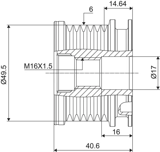 Generatorfreilauf VALEO 588014 Bild Generatorfreilauf VALEO 588014