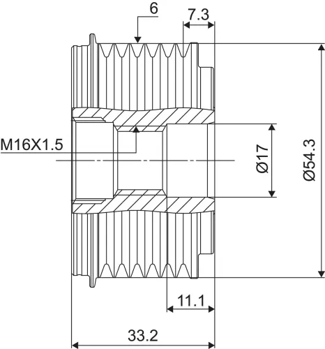Generatorfreilauf VALEO 588015 Bild Generatorfreilauf VALEO 588015