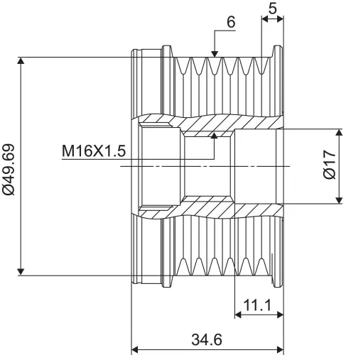 Generatorfreilauf VALEO 588018 Bild Generatorfreilauf VALEO 588018