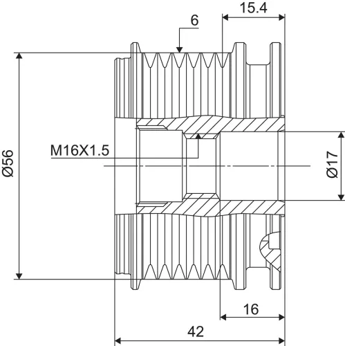 Generatorfreilauf VALEO 588024 Bild Generatorfreilauf VALEO 588024