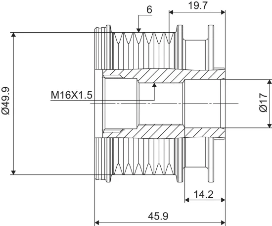 Generatorfreilauf VALEO 588031 Bild Generatorfreilauf VALEO 588031