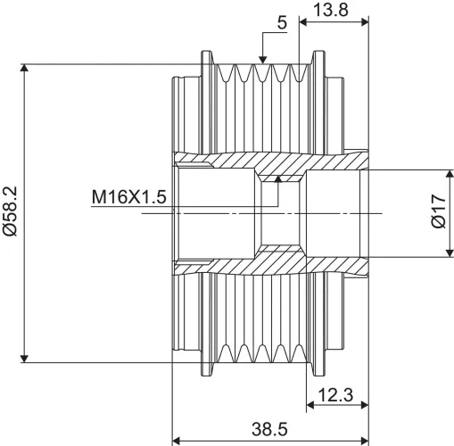 Generatorfreilauf VALEO 588037 Bild Generatorfreilauf VALEO 588037