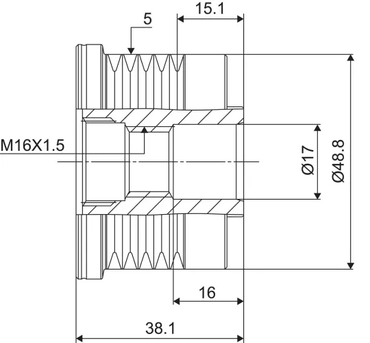 Generatorfreilauf VALEO 588038 Bild Generatorfreilauf VALEO 588038