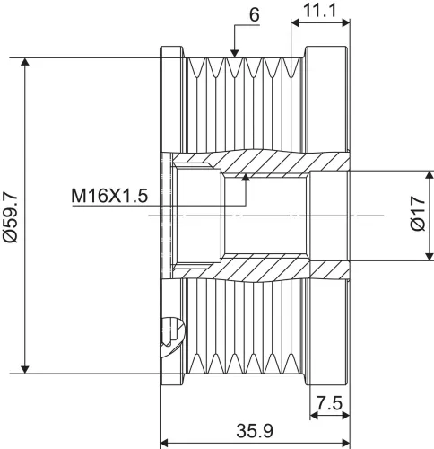 Generatorfreilauf VALEO 588046 Bild Generatorfreilauf VALEO 588046