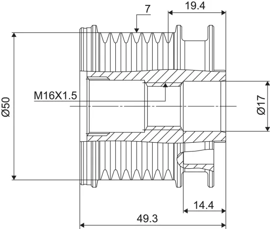 Generatorfreilauf VALEO 588049 Bild Generatorfreilauf VALEO 588049