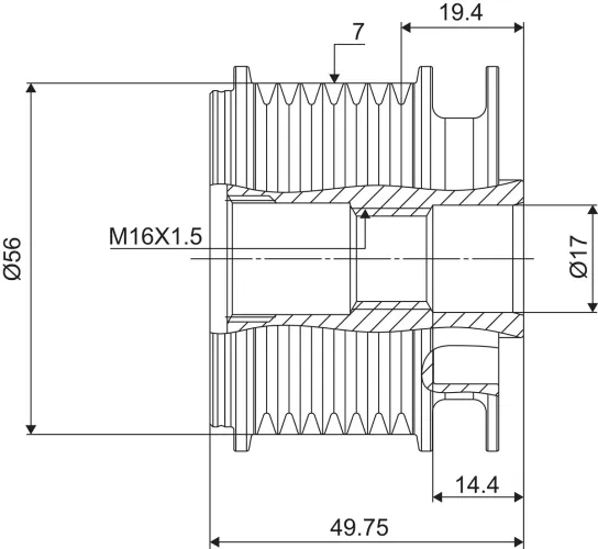 Generatorfreilauf VALEO 588052 Bild Generatorfreilauf VALEO 588052