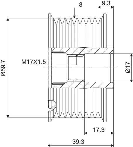 Generatorfreilauf VALEO 588053 Bild Generatorfreilauf VALEO 588053