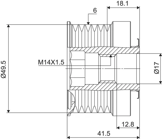 Generatorfreilauf VALEO 588054 Bild Generatorfreilauf VALEO 588054