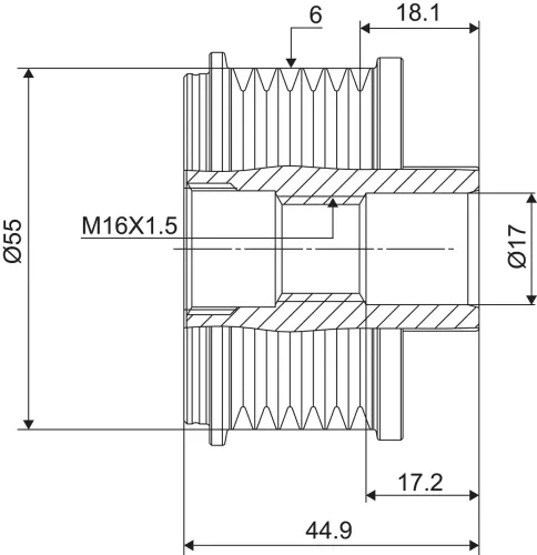 Generatorfreilauf VALEO 588061 Bild Generatorfreilauf VALEO 588061