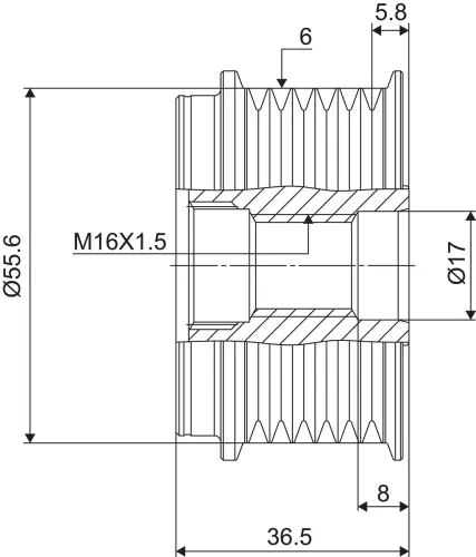 Generatorfreilauf VALEO 588068 Bild Generatorfreilauf VALEO 588068