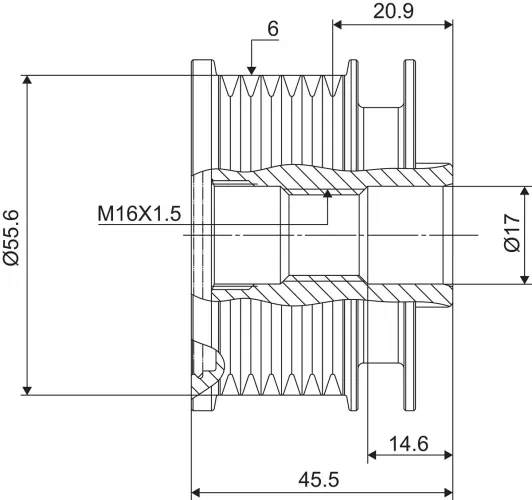 Generatorfreilauf VALEO 588071 Bild Generatorfreilauf VALEO 588071