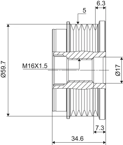 Generatorfreilauf VALEO 588073 Bild Generatorfreilauf VALEO 588073