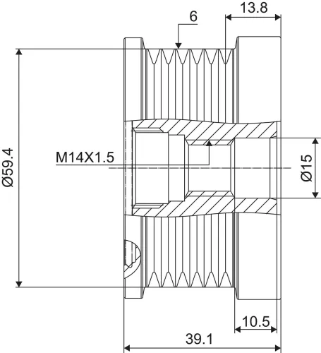 Generatorfreilauf VALEO 588076 Bild Generatorfreilauf VALEO 588076