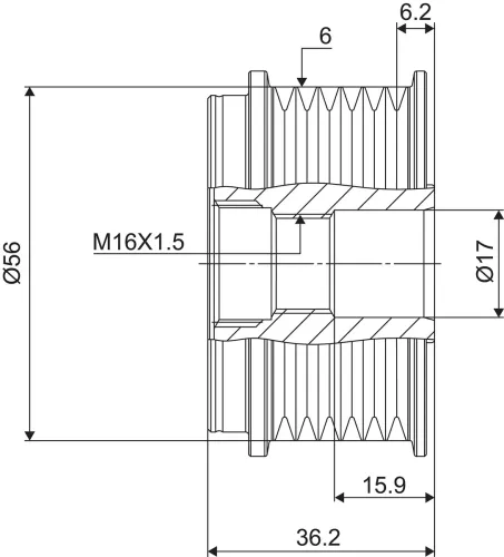 Generatorfreilauf VALEO 588077 Bild Generatorfreilauf VALEO 588077
