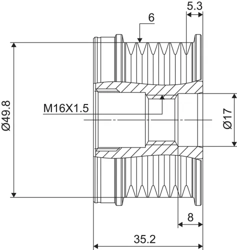 Generatorfreilauf VALEO 588078 Bild Generatorfreilauf VALEO 588078
