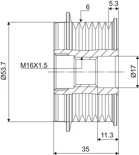 Generatorfreilauf VALEO 588080 Bild Generatorfreilauf VALEO 588080