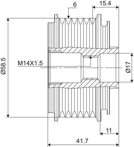 Generatorfreilauf VALEO 588091 Bild Generatorfreilauf VALEO 588091
