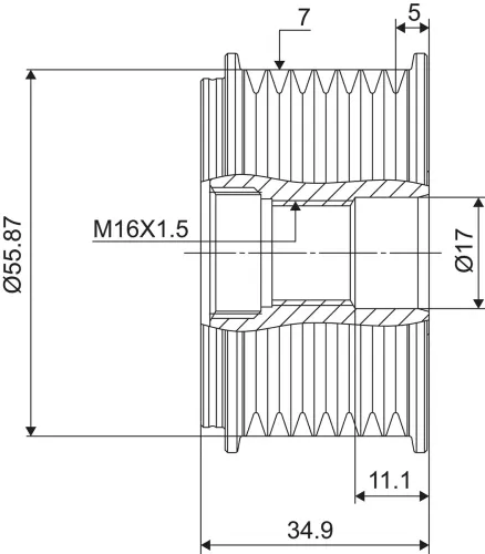 Generatorfreilauf VALEO 588096 Bild Generatorfreilauf VALEO 588096