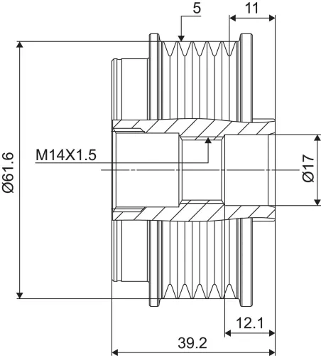 Generatorfreilauf VALEO 588098 Bild Generatorfreilauf VALEO 588098