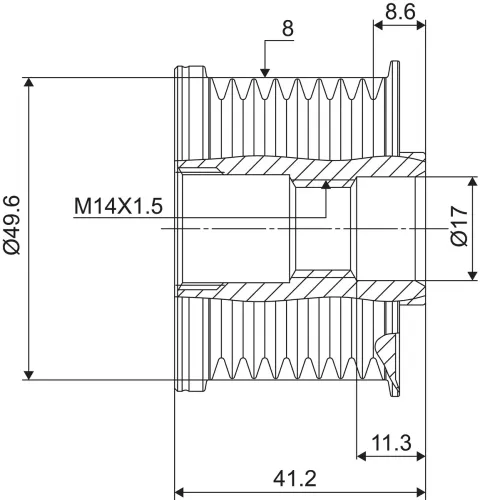 Generatorfreilauf VALEO 588101 Bild Generatorfreilauf VALEO 588101