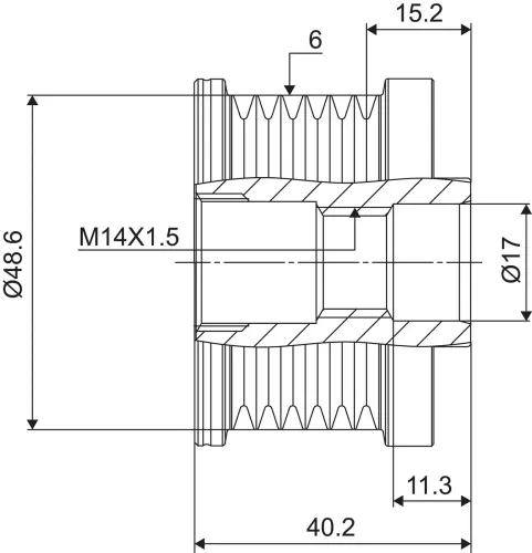 Generatorfreilauf VALEO 588102 Bild Generatorfreilauf VALEO 588102