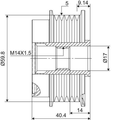 Generatorfreilauf VALEO 588115 Bild Generatorfreilauf VALEO 588115